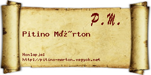 Pitino Márton névjegykártya